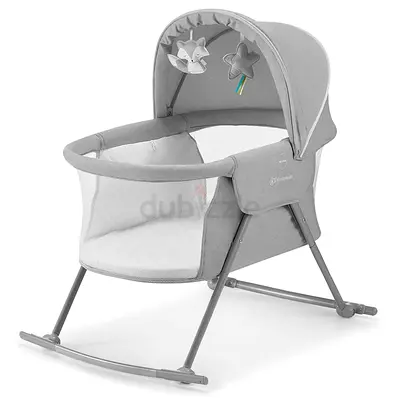 Portable Baby Bassinet with Canopy and Rocking Base