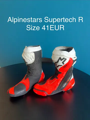 Alpinestars Supertech R Racing Boots Size 41 (EU) – Red/Grey