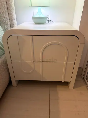 Modern Nightstand and Lamp