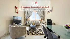 for rent monthly A fully furnished One-bedroom Two-bathroom apartment in Al Taawun 1