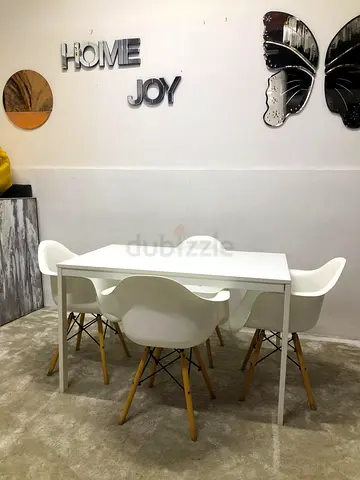 Dining Table with white 4-chairs