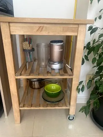 Mobile Birch Wood Trolley