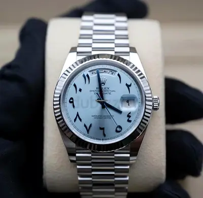 Rolex Day-Date 40 Platinum Ice Blue Arabic Dial