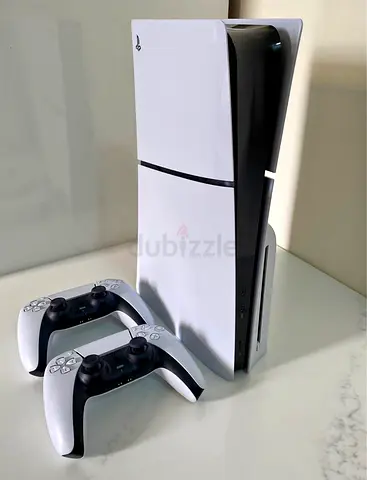Sony PlayStation 5 slim Console with 2 DualSense Controllers - Good Condition