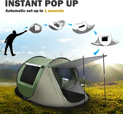 POPUP TENT FOR 2-3 PERSON AUTOMATIC OPENING, EASY TO CLOSE