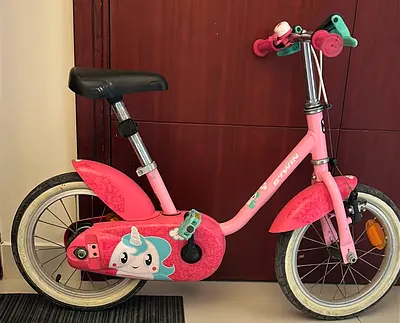 B’TWIN 14-inch Unicorn 500 childrens bike