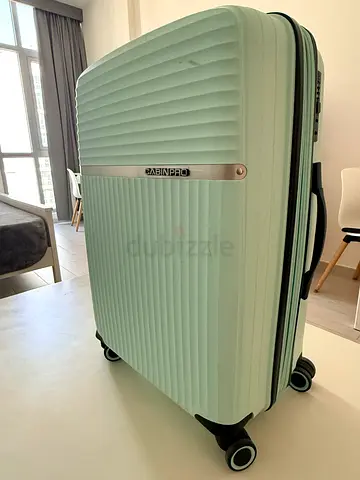 Mint green hard-shell 4-wheel cabin suitcase (medium)