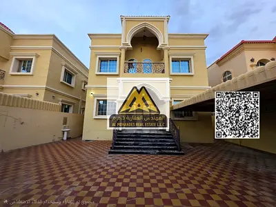 فيلا فاخرة للإيجار السنوي في عجمان بمنطقة المويهات 1 بموقع مميز وهادئ مناسب للسكن العائلي مع تصميم واسع وتشطيبات عالية توفر الراحة والخصوصية