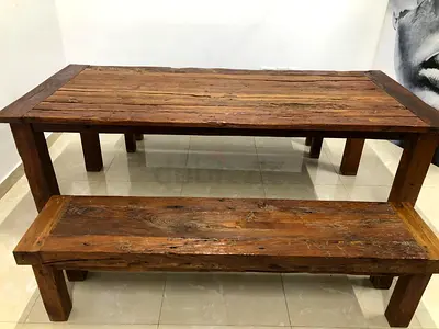 Solidwood dining table With bench set