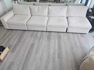 White 4 seater sofa