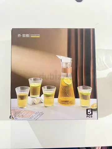 5-piece Glass Carafe and Tumbler Set
