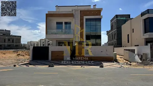 Turnkey villa with all fees included, on the main street, ready to move in, in the most prestigious area of ​​Ajman, freehold ownership for all nation