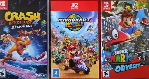 Bundle: Nintendo Switch Games — Crash Bandicoot 4, Mario Kart World switch2, Super Mario Odyssey
