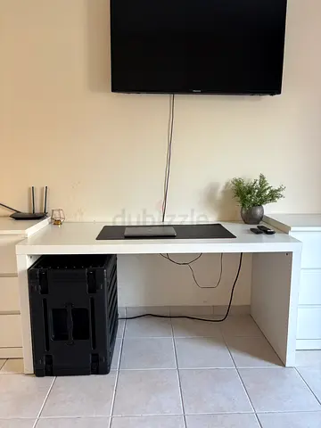 IKEA white plain desk