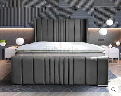 Custom made Queen size bedframe in soft Valvet Fabric Hydraulic storage can be installed