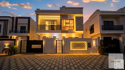 فيلا فاخرة طابقين وروف للبيع في الزاهية بعجمان