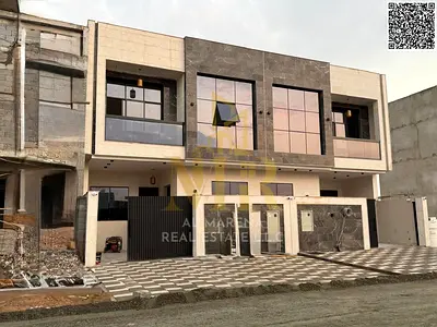 Luxury villa for sale in Al Helio 2. Elegant design featuring 5 spacious bedrooms and ultra-luxurious finishes in a strategic location in Ajman 🏡✨