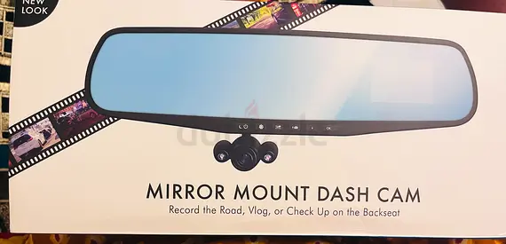 Mirror Mount Dash Cam with Dual Cameras
