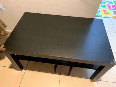 Simple Black Wooden Coffee Table - Good Condition IKEA