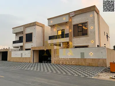 Luxury villa for sale in Al Helio 2. Elegant design featuring 5 spacious bedrooms and ultra-luxurious finishes in a strategic location in Ajman 🏡✨