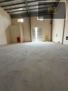 Warehouse 3,300 sq ft UAQ Umm Al Thuoob, 40kW, bathroom, main road, AED 120K yearly, 4 units.