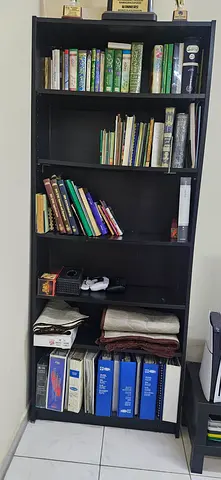 IKEA BESTÅ tall shelving unit — 6 shelves, black-brown