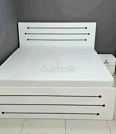 Brand New White Modern Queen size Bed with Headboard and Storage Footboard