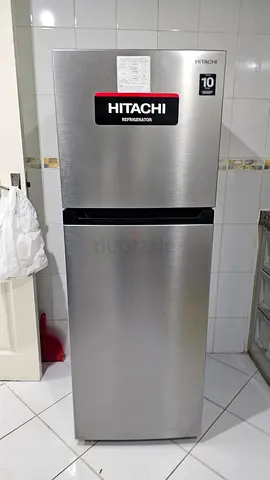 Hitachi 2-Door Stainless Refrigerator – Good Condition