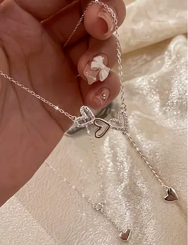 Silver necklace 925 heart shape brand new