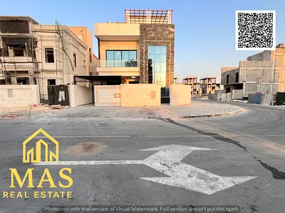 🏡 فيلا زاوية فاخرة للبيع في الحليو 2 – عجمان | واجهة حجر وتشطيب راقٍ