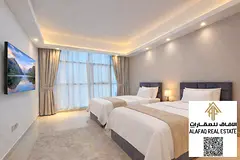 Fully furnished one-bedroom apartment for rent in Gulfa Tower with parking, pool, gym, smart access