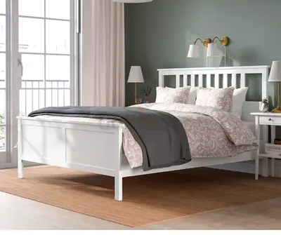 IKEA Hamness king bed frame with IKEA mattress is available in excellent condition, not a single sta