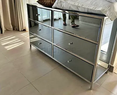 Glass Chest of Drawers / Dresser