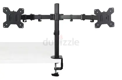 Dual Adjustable Desk Monitor Mount – Tilt  Swivel VESA Arms