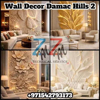 Wall Decore with Gypsum Installation  Maintainence with Zam Zam Technical Services Est