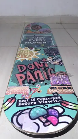 Used Skateboard Deck with Colorful Sticker Art – Good Condition not used at all. 31×8 inches