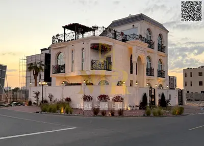 Luxury villa in Al Bahia, two floors, rooftop, private pool, elegant design, fully air-conditioned