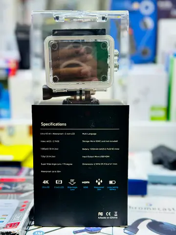 4K Action Camera with Waterproof Case (Like GoPro) - Used