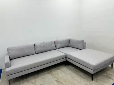 High quality west elm sofa with footstool