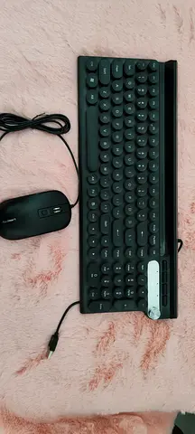 Wired USB Keyboard and Mouse Combo - Good Working Condition