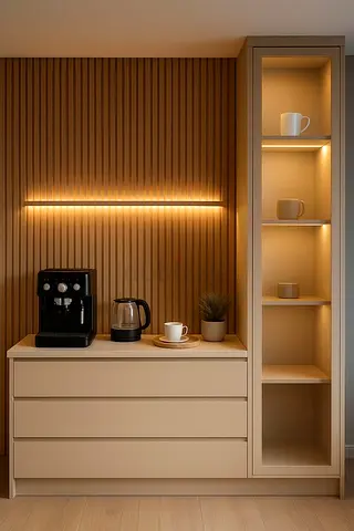 Custom Coffee Station | Built to Fit Your Space