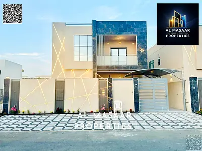 Modern villa (first occupancy), high-end finishing, excellent location opposite the mosque and services, near Sheikh Mohammed Bin Zayed Road.