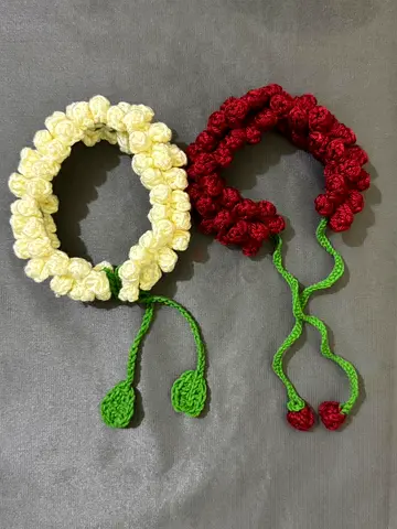 Premium Handmade Crochet Gajras | Jasmine  Rose Styles | Get 4 Handmade Gajras for Just AED 199