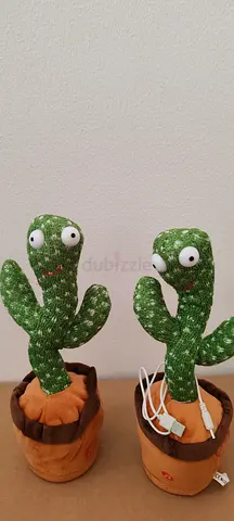 Pair of Dancing/ Singing Plush Cactus Toys with USB Cable