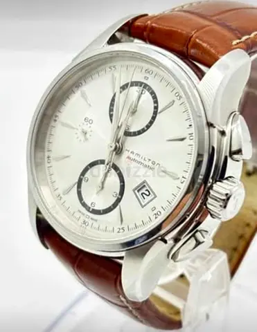 HAMILTON jazzmaster automatic chronograph silver dial mens watch

 100% Authentic