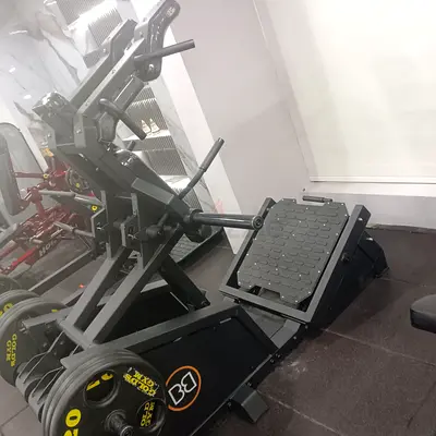 Leg Press and Hack Squat Combo Machine with Weight Plates