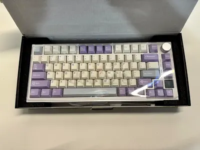 EPOMAKER Ajazz AK820 Pro 75% Gasket-mounted Mechanical Keyboard + FREE WHITE COILED CABLE