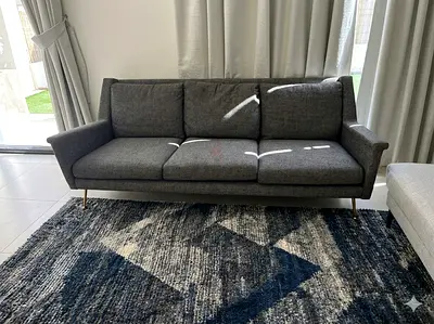 West elm gray color 3 seater sofa