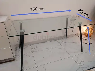 Wilma 6-Seater Glass Top Dining Table