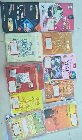 Set of School Textbooks and Workbooks - Mixed Subjects (Used)